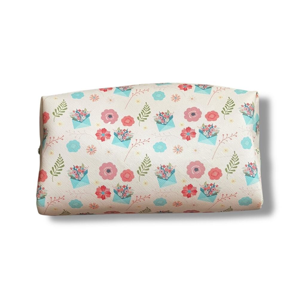 Danielle Creations Floral Cosmetic Bag – 9” Makeup Travel Pouch